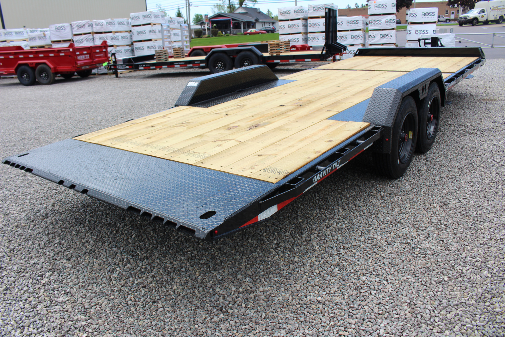 New 2026 Moritz 7' x 16' + 6' Low Pro - Gravity Tilt - Tilt Trailer - 22900# GVW