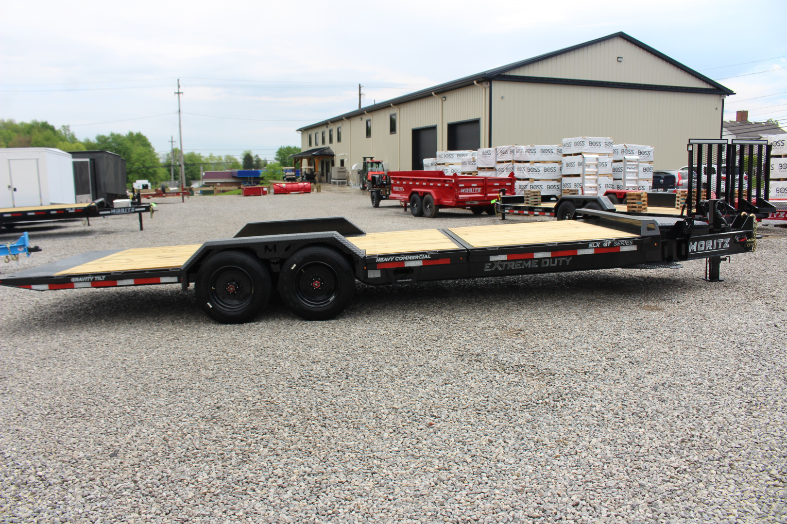 New 2026 Moritz 7' x 16' + 6' Low Pro - Gravity Tilt - Tilt Trailer - 22900# GVW