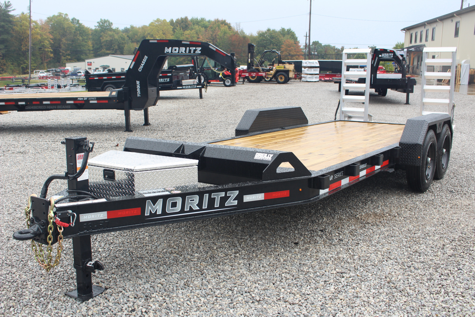 New 2026 Moritz 7' x 18' Low Pro - Aluminum Ramps - Equipment Trailer - 16000# GVW