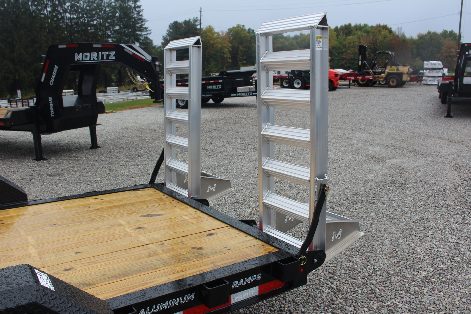 New 2026 Moritz 7' x 18' Low Pro - Aluminum Ramps - Equipment Trailer - 16000# GVW