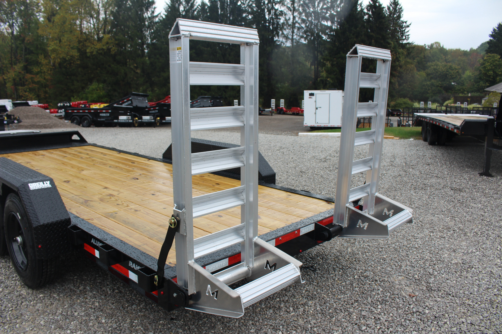 New 2026 Moritz 7' x 18' Low Pro - Aluminum Ramps - Equipment Trailer - 16000# GVW