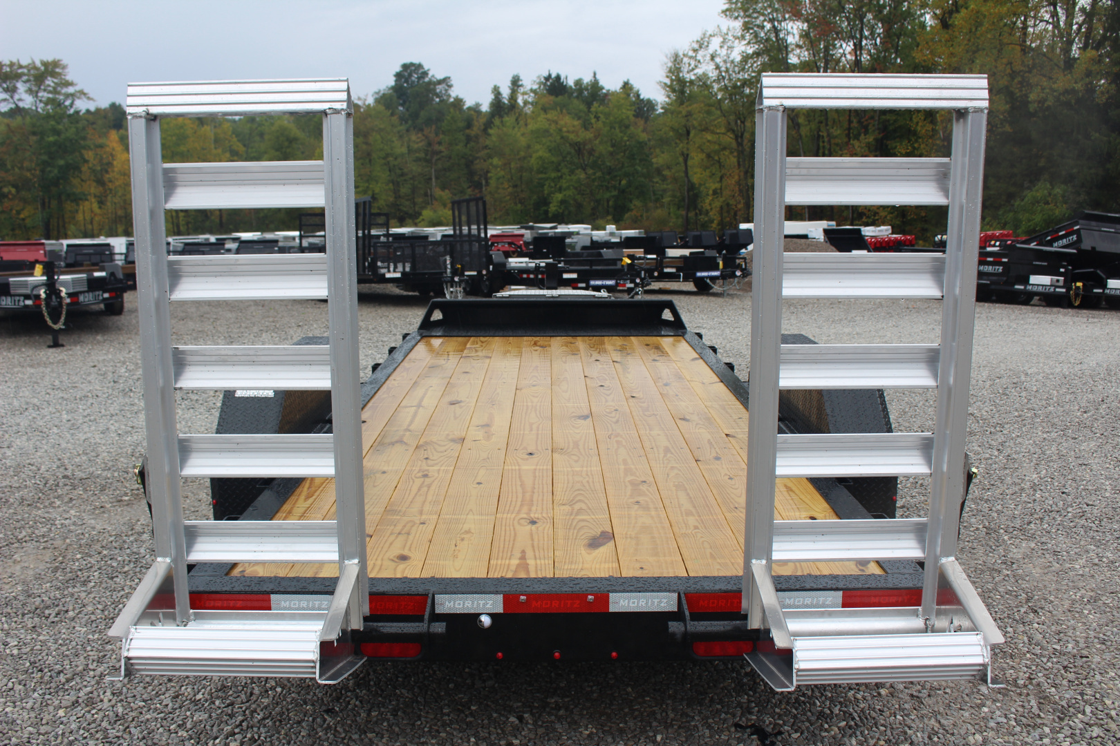 New 2026 Moritz 7' x 18' Low Pro - Aluminum Ramps - Equipment Trailer - 16000# GVW