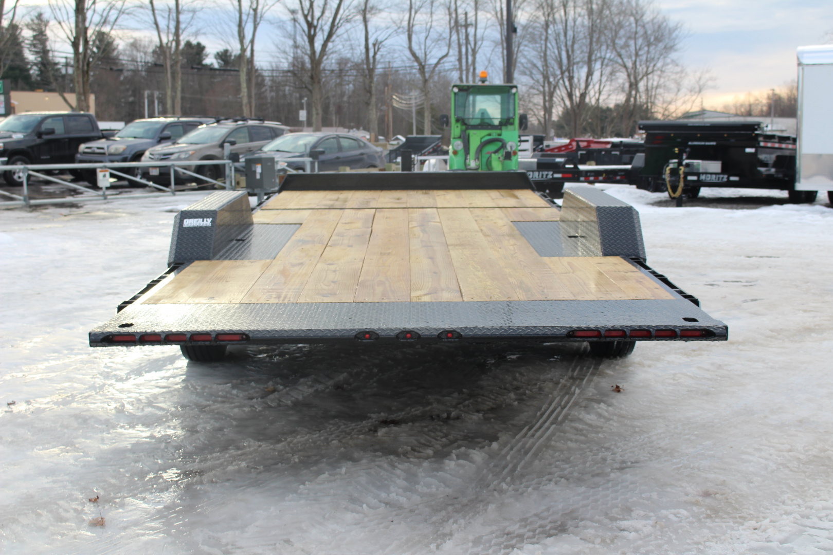 New 2026 Moritz 7' x 16' + 6' Low Pro - Gravity Tilt - Equipment Trailer - 25900# GVW
