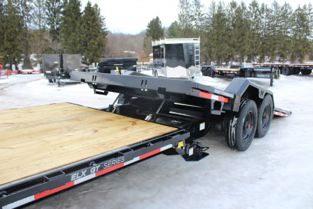 New 2026 Moritz 7' x 16' + 6' Low Pro - Gravity Tilt - Equipment Trailer - 25900# GVW