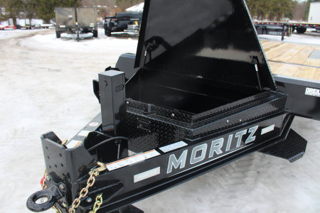 New 2026 Moritz 7' x 16' + 6' Low Pro - Gravity Tilt - Equipment Trailer - 25900# GVW