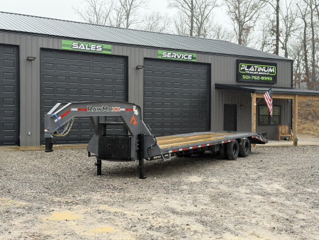 New 2026 RawMaxx FDX Flatbed Trailer 102X30 12K HYD. DISC BRAKE/ MAXX RAMPS/ 14PLY TIRES 24K GVWR