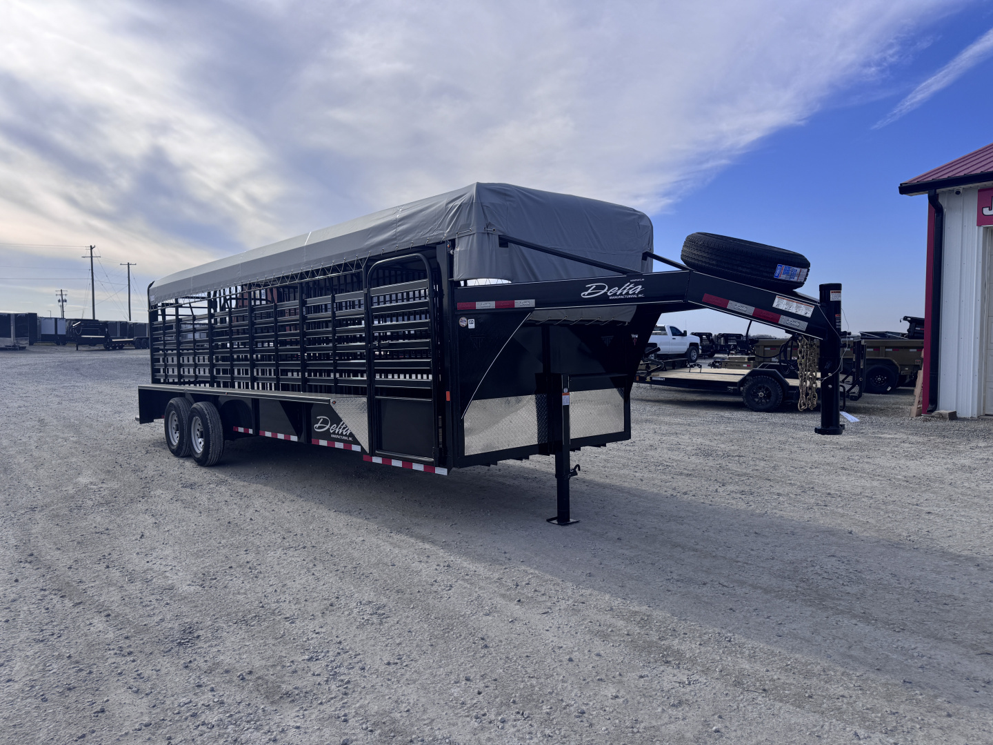 New 2026 Delta Trailers 6'8"x24' Livestock Trailer