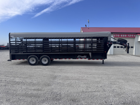 New 2026 Delta Trailers 6'8"x24' Livestock Trailer