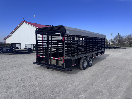 New 2026 Delta Trailers 6'8"x24' Livestock Trailer