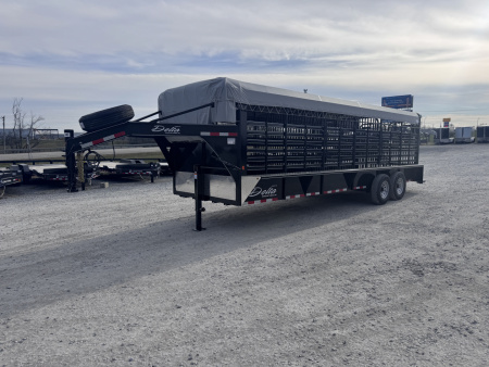 New 2026 Delta Trailers 6'8"x24' Livestock Trailer
