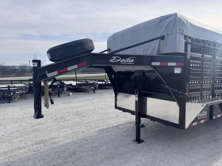 New 2026 Delta Trailers 6'8"x24' Livestock Trailer