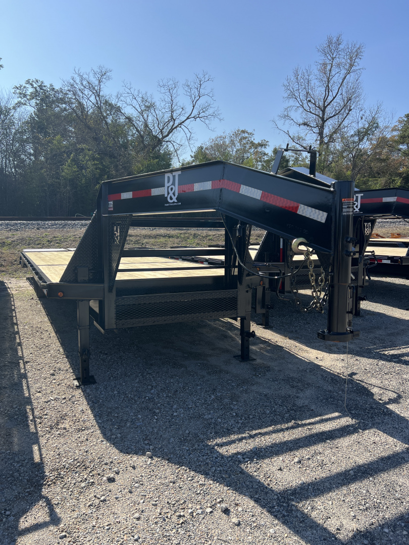 New 2026 P & T Trailers 8X30GN W/MEGA 14K Flatbed Trailer