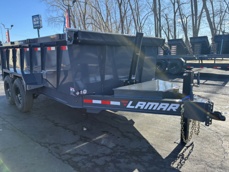 New 2026 Lamar Trailers 83" X 16' DT - 14K Telescopic Dump Trailer