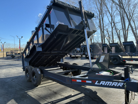 New 2026 Lamar Trailers 83" X 16' DT - 14K Telescopic Dump Trailer