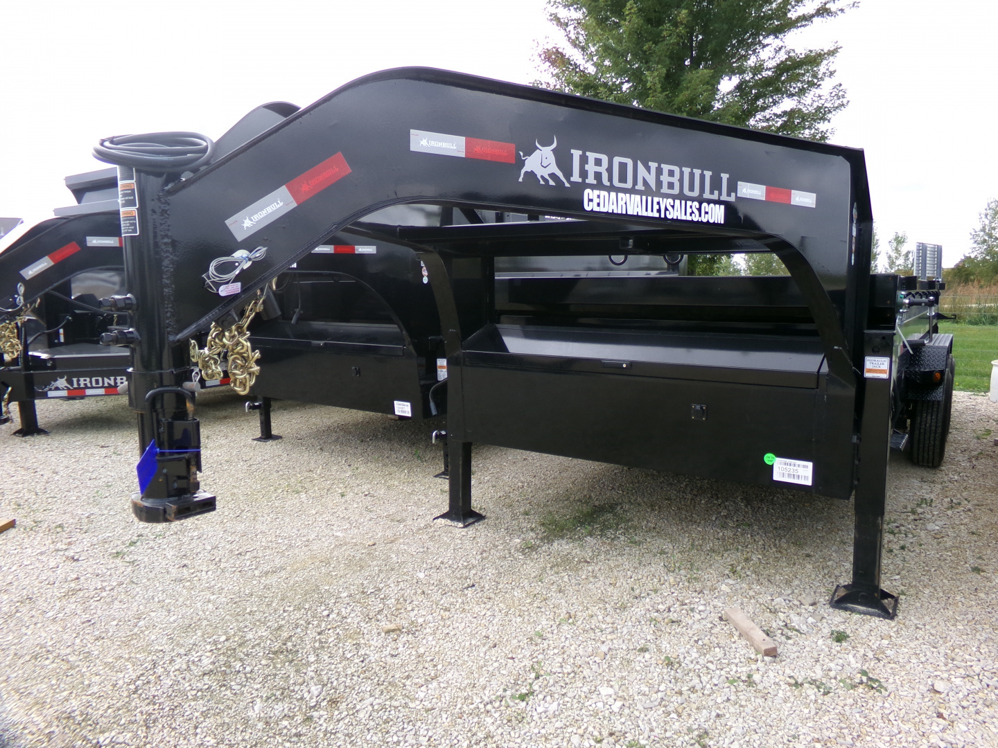 New 2026 Iron Bull 83 x 16 DTG Gooseneck Dump with 16K GVWR, Engineered Neck, and Hydraulic Jacks
