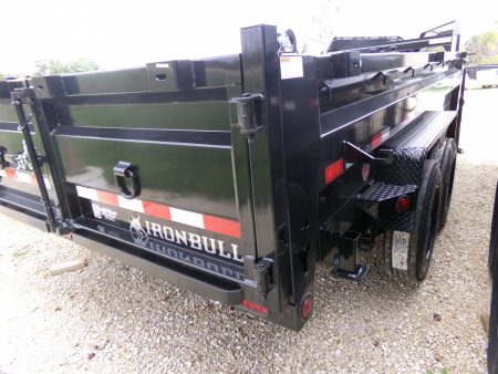 New 2026 Iron Bull 83 x 16 DTG Gooseneck Dump with 16K GVWR, Engineered Neck, and Hydraulic Jacks