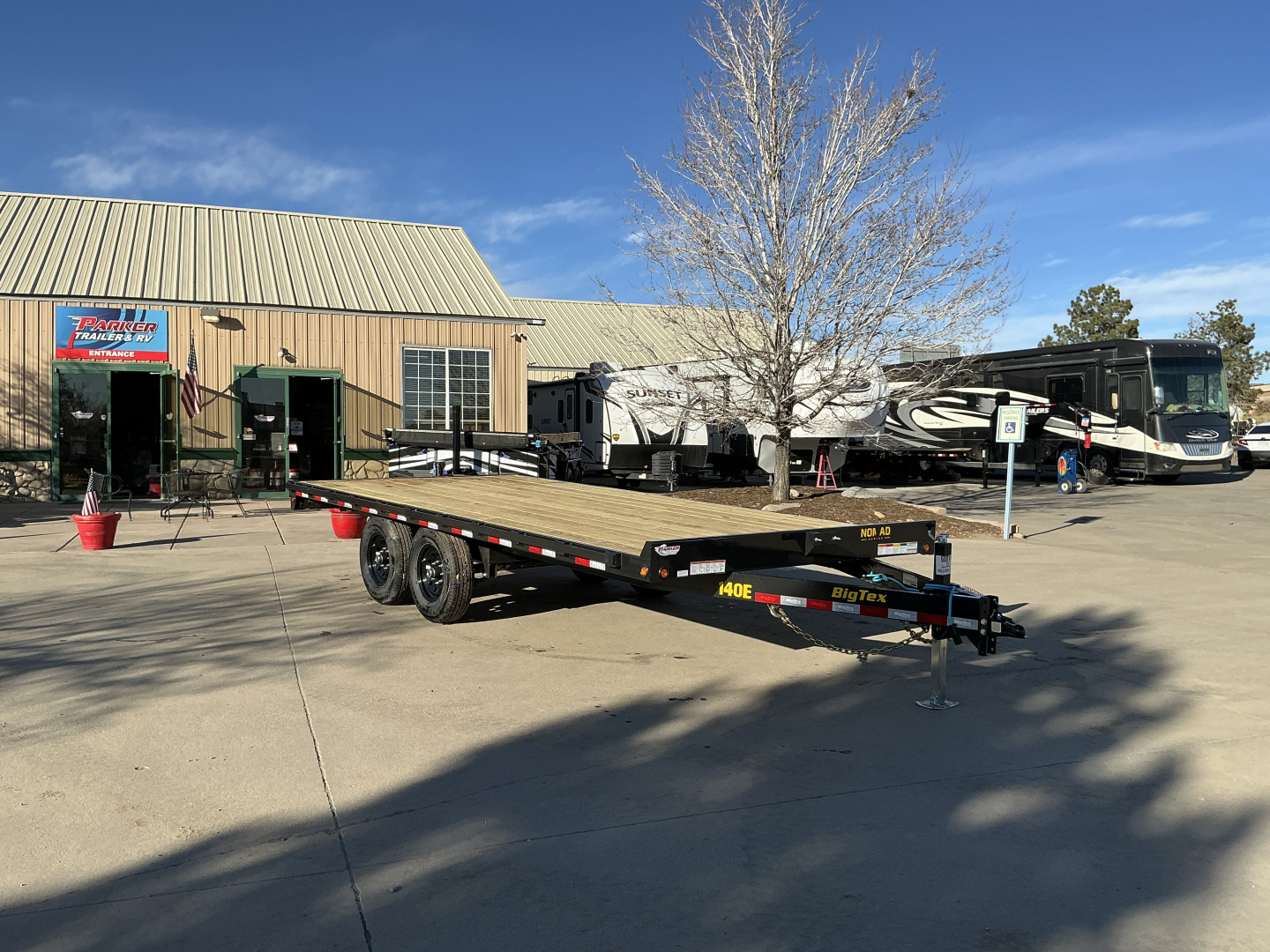 New 2026 Big Tex Trailers 14OE-18STA-S8BK Flatbed Trailer