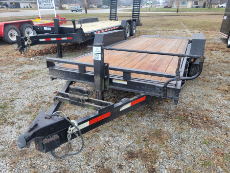 Used 2007 Sure-Trac 7x18 Tilt Bed Equipment Trailer