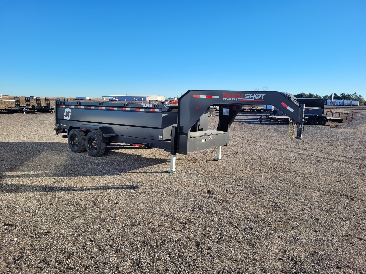 New 2026 Buckshot 83"x16' Telescopic Gooseneck Dump Trailer W/3' Sides/8KAxles