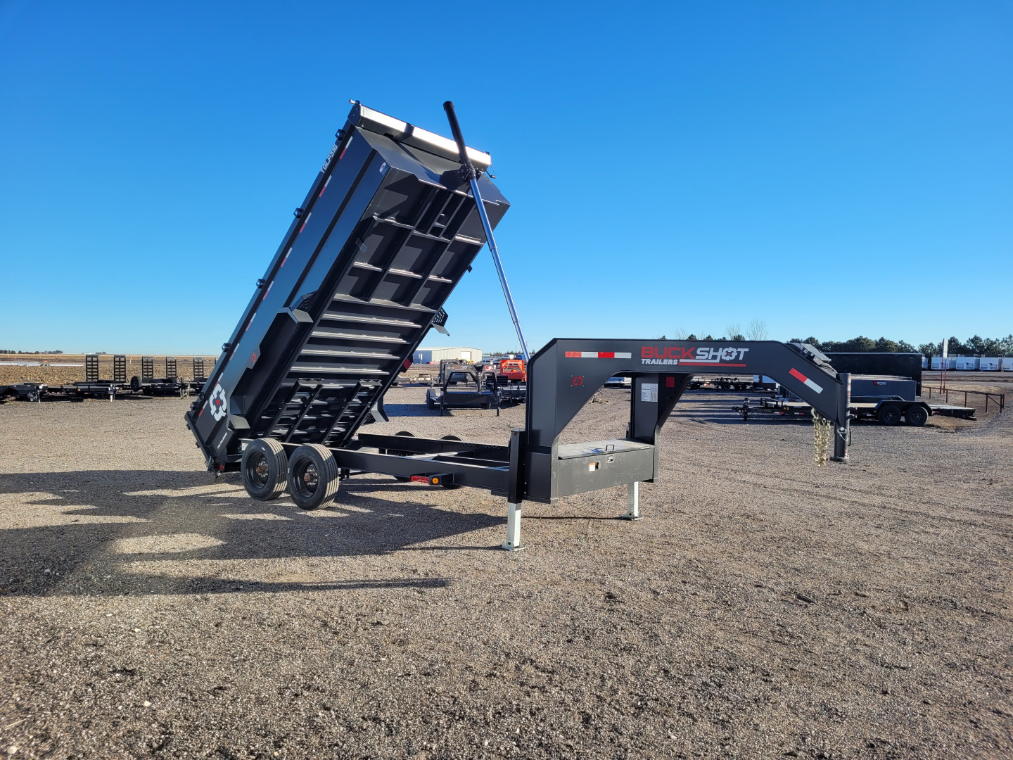 New 2026 Buckshot 83"x16' Telescopic Gooseneck Dump Trailer W/3' Sides/8KAxles