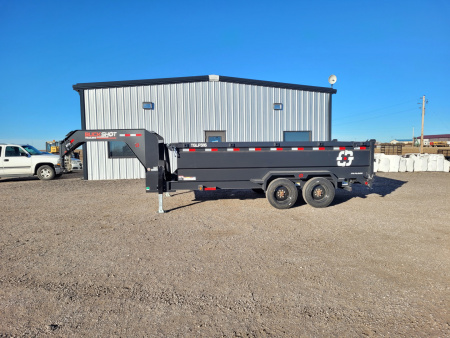 New 2026 Buckshot 83"x16' Telescopic Gooseneck Dump Trailer W/3' Sides/8KAxles