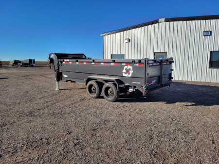 New 2026 Buckshot 83"x16' Telescopic Gooseneck Dump Trailer W/3' Sides/8KAxles