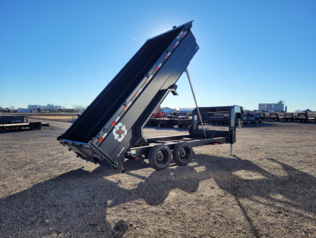 New 2026 Buckshot 83"x16' Telescopic Gooseneck Dump Trailer W/3' Sides/8KAxles