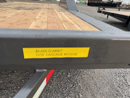 New 2026 Summit 7x16 7K Equipment Trailer w/ DRIVE OVER FENDERS