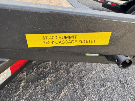 New 2026 Summit 7x24 10K Equipment Trailer w/ DRIVE OVER FENDERS