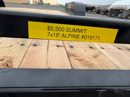 New 2026 Summit 18' Alpine Tilt Trailer 7K