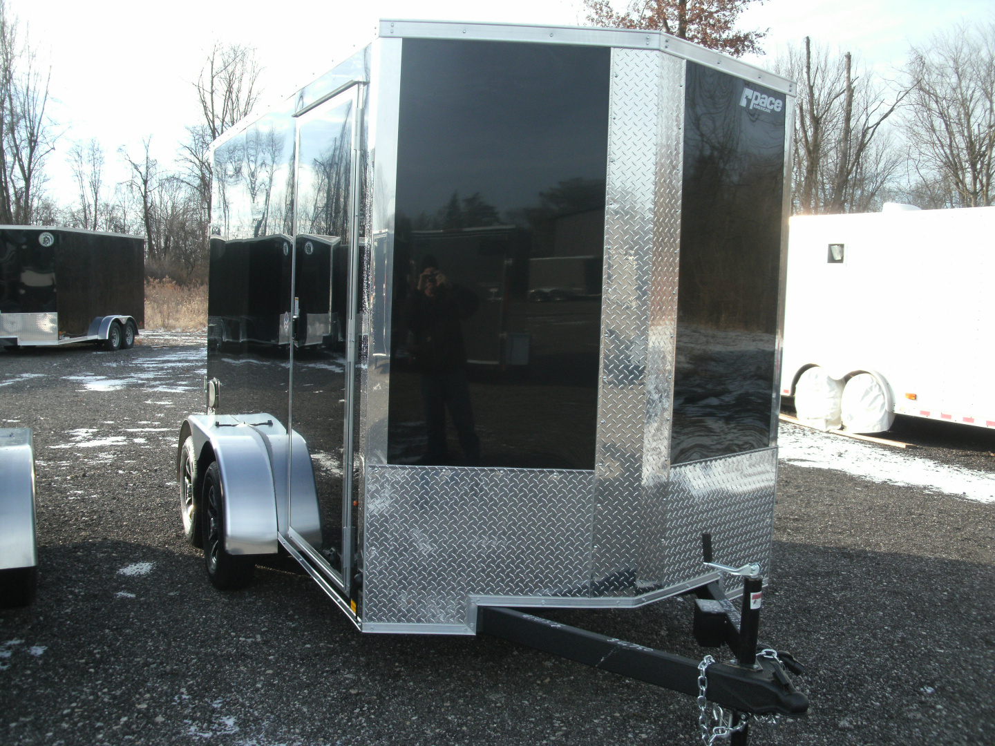 New 2026 Pace American 6 x 12 tandem Outback DLX Flat Top V-Nose Enclosed Cargo Trailer 7K Cargo / Enclosed Trailer