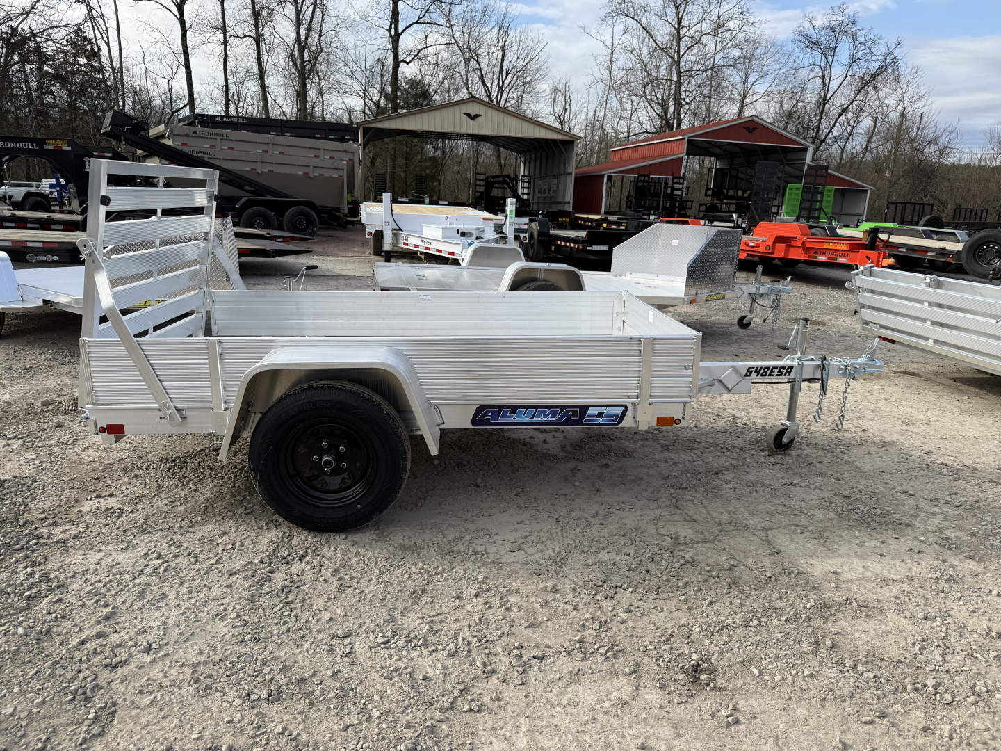 New 2026 Aluma 548ESA-S-TG 12'' FRONT AND SIDES Utility Trailer