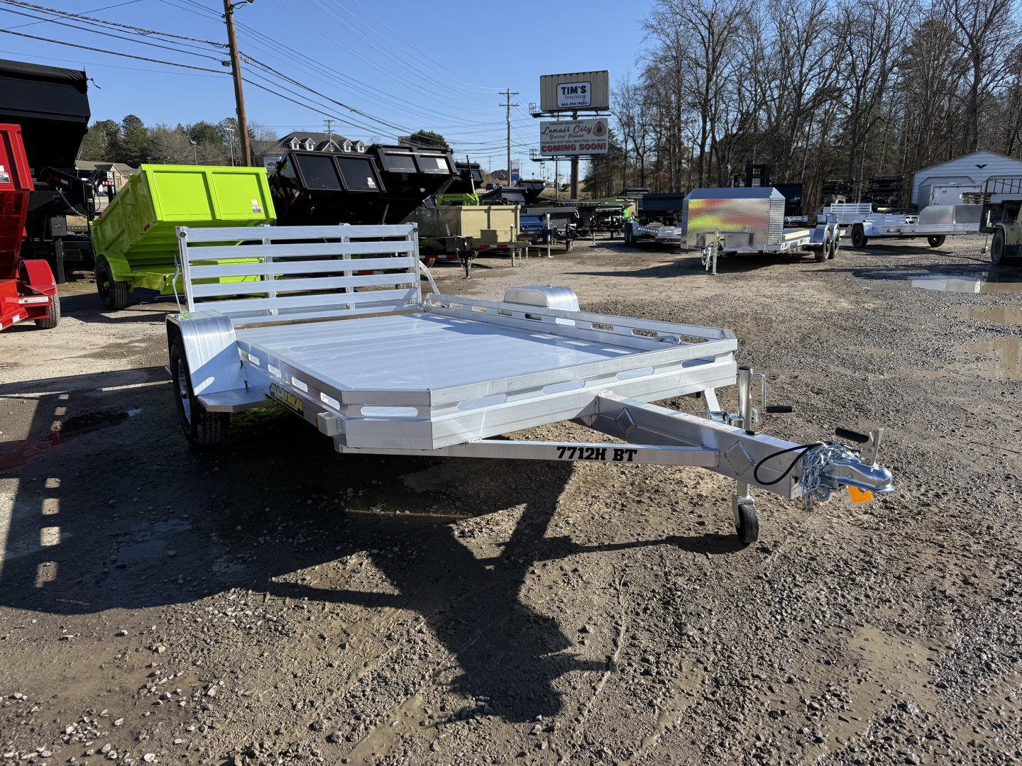 New 2026 Aluma 7712H-S-BT SLOTTED SA BT Utility Trailer