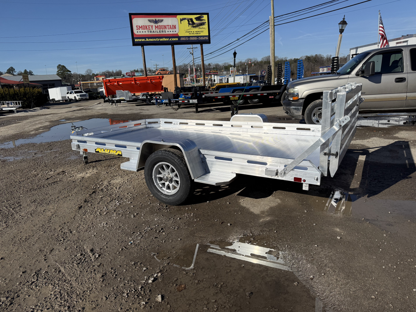 New 2026 Aluma 7712H-S-BT SLOTTED SA BT Utility Trailer