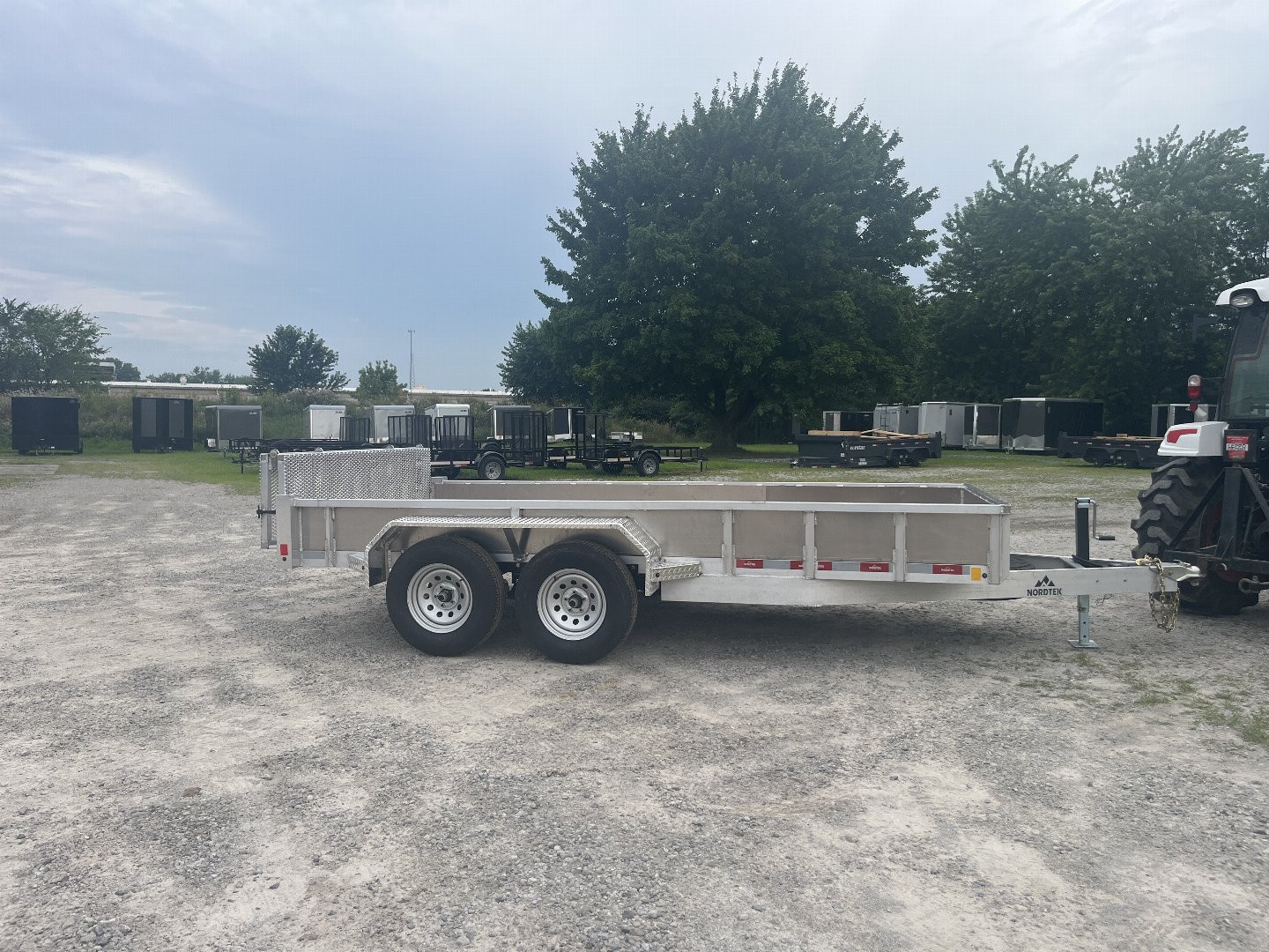 New 2026 Nordtek 82X14TA Landscape Trailer 7K Closed Sides 6' Ramp