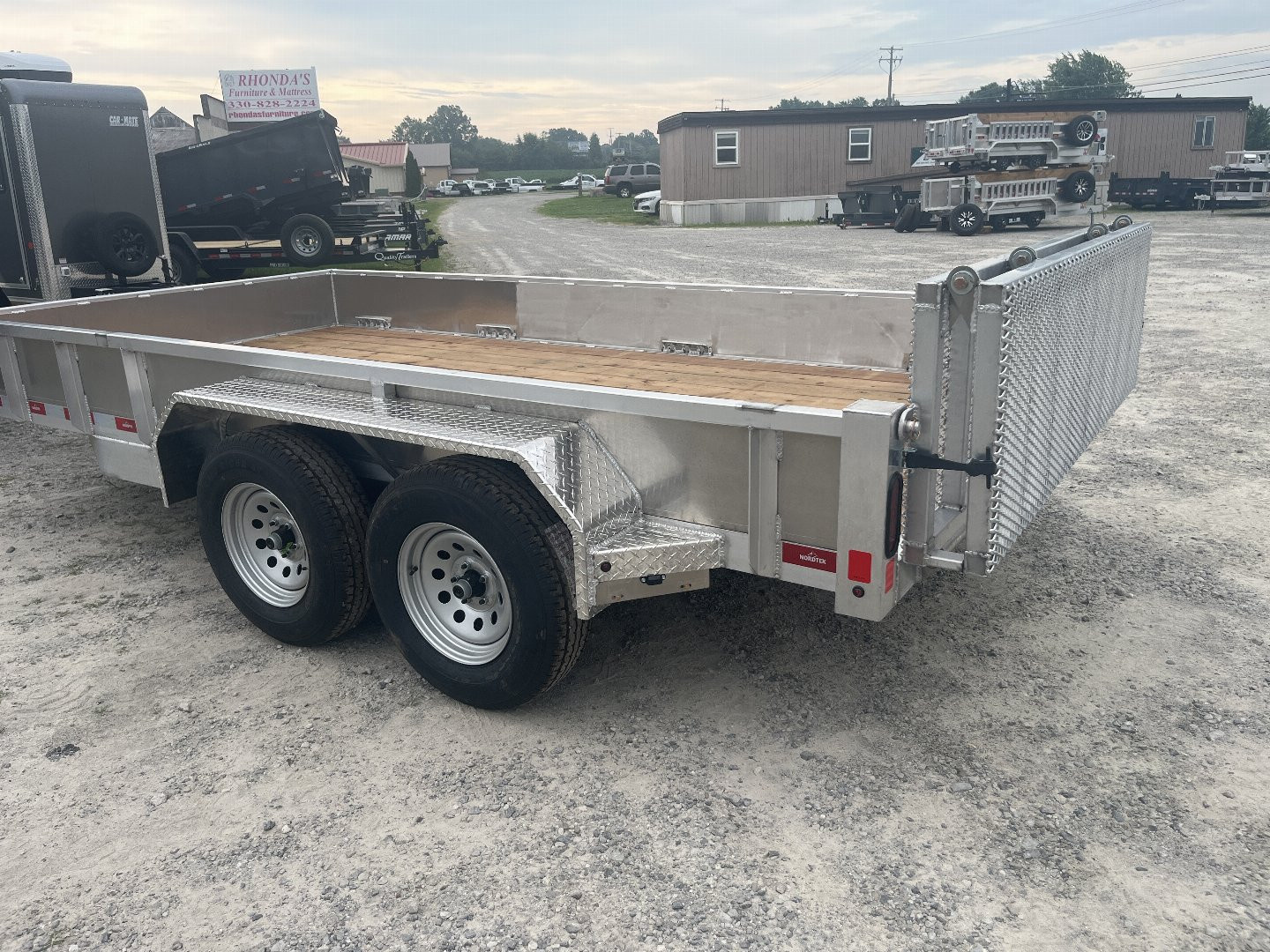 New 2026 Nordtek 82X14TA Landscape Trailer 7K Closed Sides