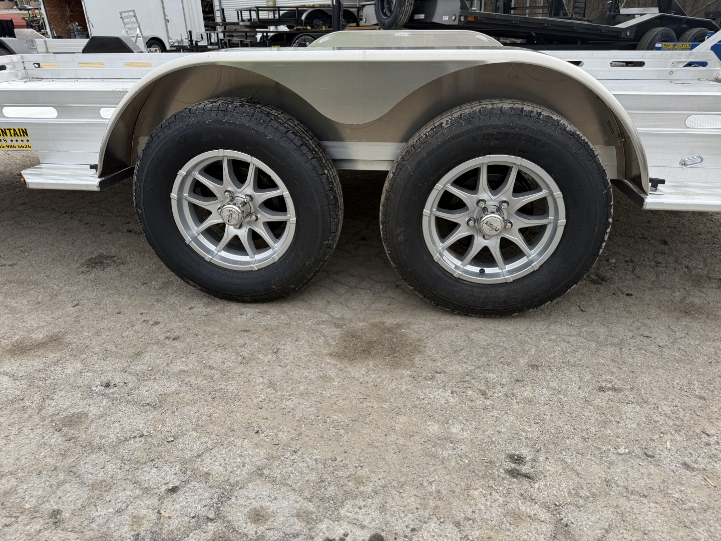 New 2026 Aluma 8016TA-EL--BT-RTD 15'' SILVER EGL WHEELS Utility Trailer