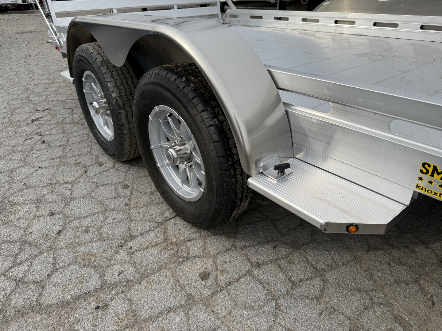New 2026 Aluma 8016TA-EL--BT-RTD 15'' SILVER EGL WHEELS Utility Trailer