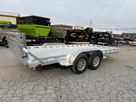 New 2026 Aluma 8016TA-EL--BT-RTD 15'' SILVER EGL WHEELS Utility Trailer