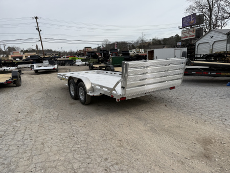 New 2026 Aluma 8016TA-EL--BT-RTD 15'' SILVER EGL WHEELS Utility Trailer