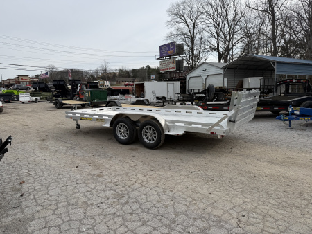 New 2026 Aluma 8016TA-EL--BT-RTD 15'' SILVER EGL WHEELS Utility Trailer