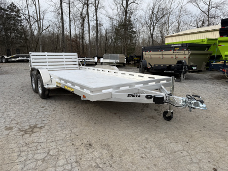 New 2026 Aluma 8016TA-EL--BT-RTD 15'' SILVER EGL WHEELS Utility Trailer