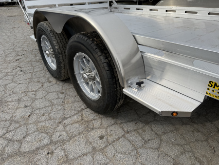 New 2026 Aluma 8016TA-EL--BT-RTD 15'' SILVER EGL WHEELS Utility Trailer