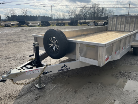 New 2026 Nordtek 82X18 Utility Trailer 7K GVWR 6' Gate