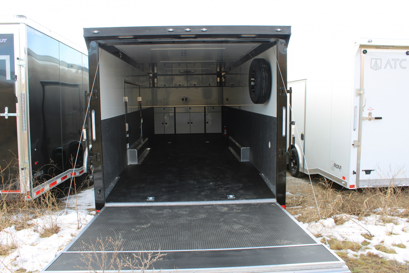 New 2026 ATC 8.5X28 + 12" R LOADED Car / Racing Trailer