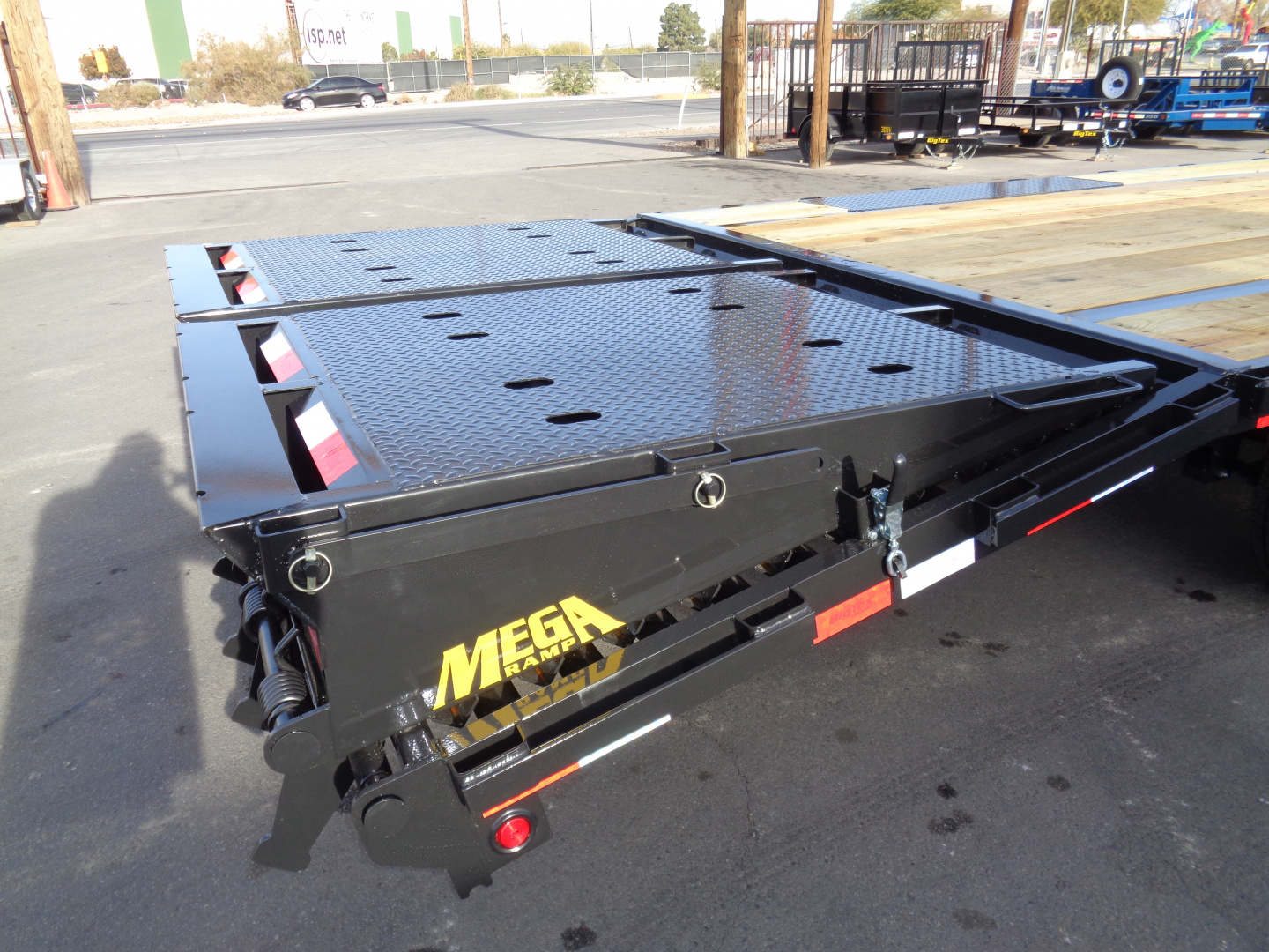 New 2026 Big Tex Trailers * 14PH-20+5MR * 25ft Single Wheel Tandem Axle Pintle Flatbed Trailer w/ Mega Ramps