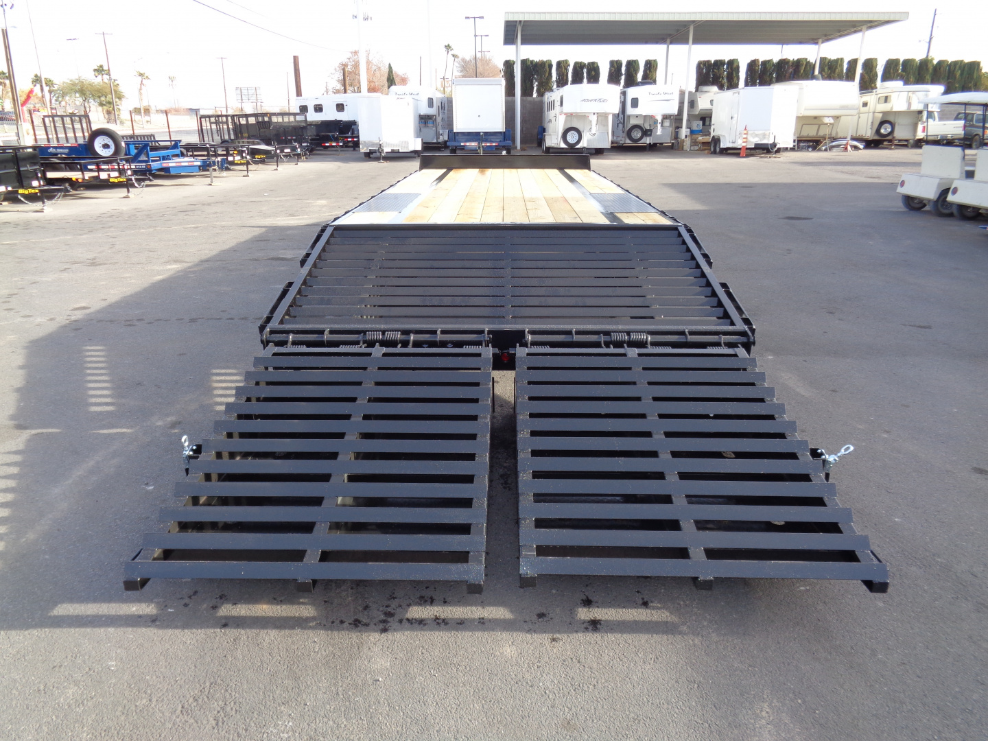 New 2026 Big Tex Trailers * 14PH-20+5MR * 25ft Single Wheel Tandem Axle Pintle Flatbed Trailer w/ Mega Ramps