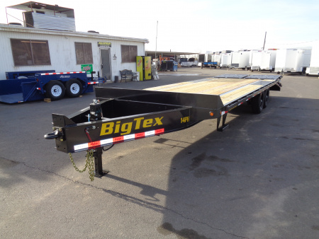 New 2026 Big Tex Trailers * 14PH-20+5MR * 25ft Single Wheel Tandem Axle Pintle Flatbed Trailer w/ Mega Ramps