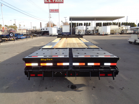 New 2026 Big Tex Trailers * 14PH-20+5MR * 25ft Single Wheel Tandem Axle Pintle Flatbed Trailer w/ Mega Ramps