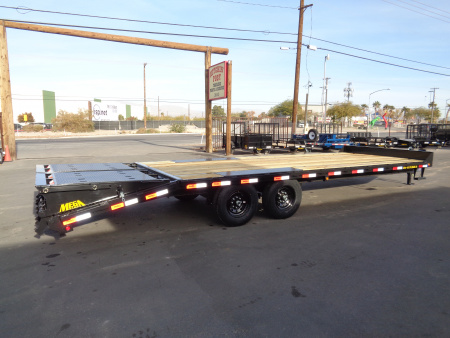 New 2026 Big Tex Trailers * 14PH-20+5MR * 25ft Single Wheel Tandem Axle Pintle Flatbed Trailer w/ Mega Ramps